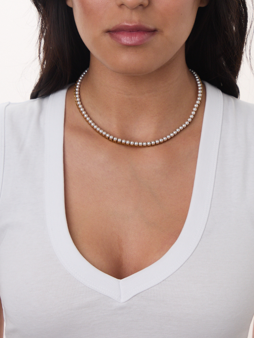 Blair Necklace 4mm - Pearl