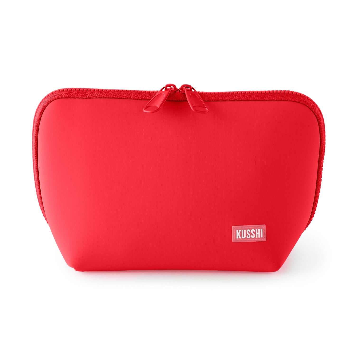 Neo Makeup Bag - Coral Red/ Periwinkle