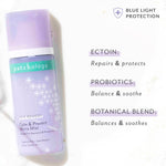 Patchology Skin Remedy Calm and Protect Micro Mist bottle with ingredient benefits listed