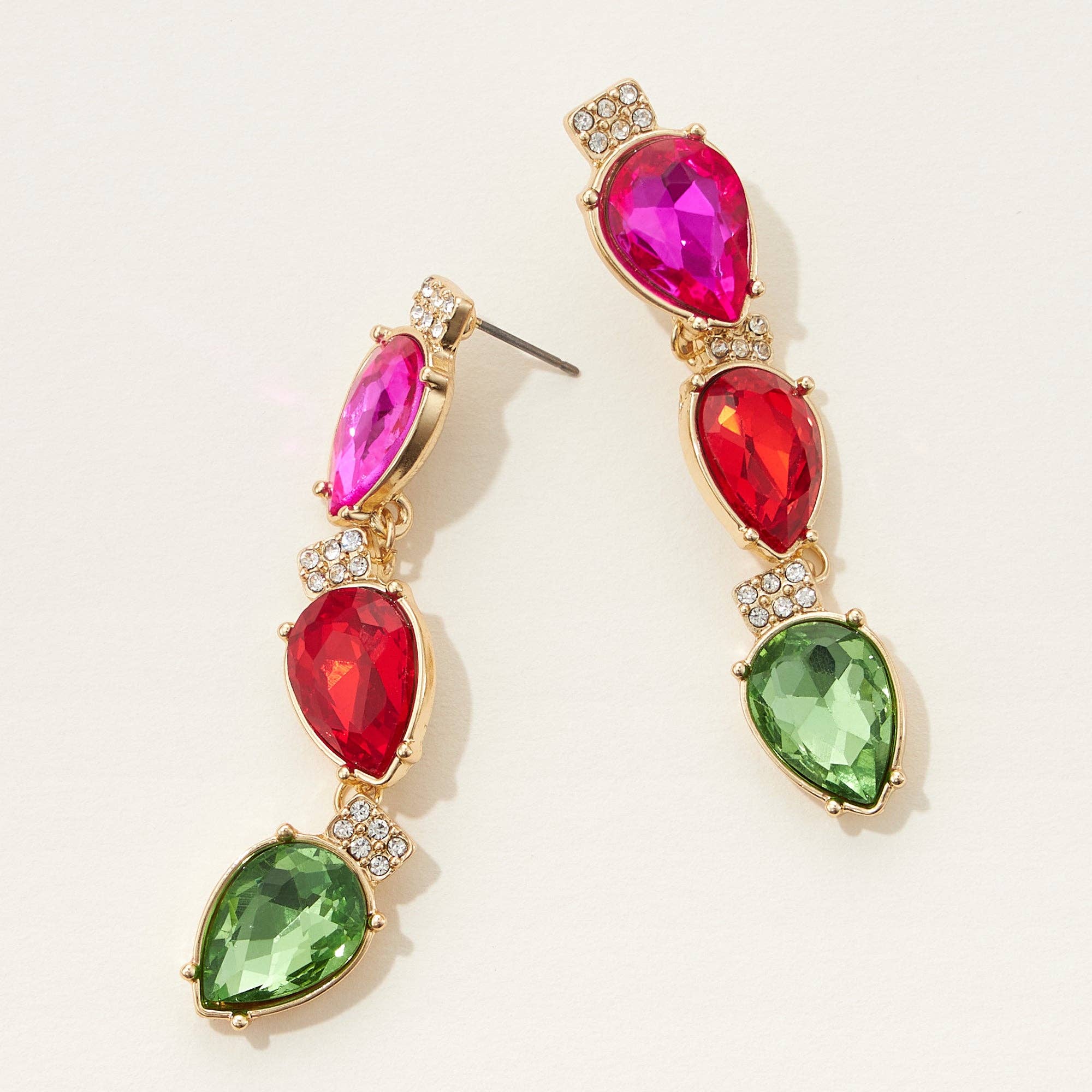 Christmas Light Bulb Drop Earrings