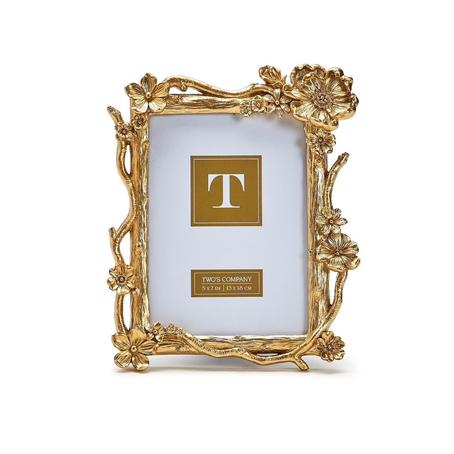 Gold Floral Photo Frame - 5x7