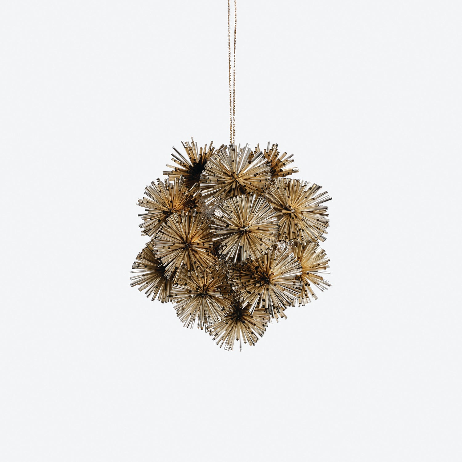 Festive Pom Pom Ornament - Gold