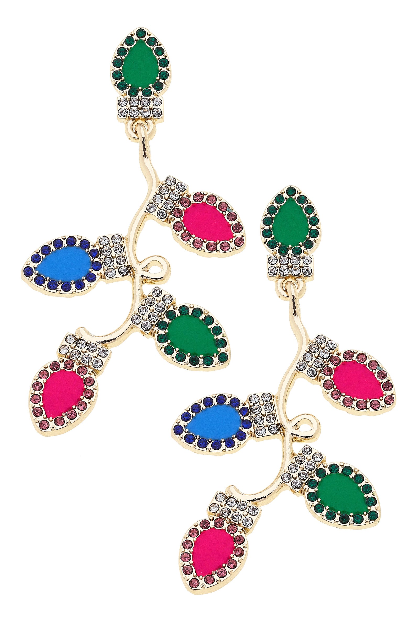 Rhinestone Light Earrings