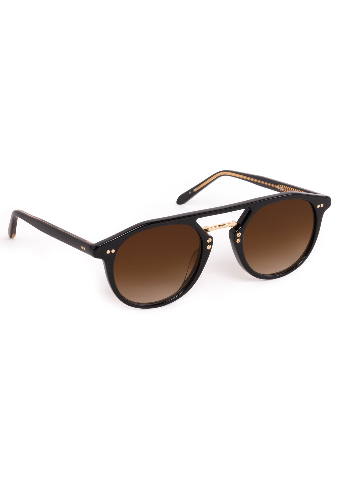 Markle Eyewear- Black + Black Tea 18K