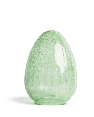 Large Amelia Glass Egg in Green 7x10