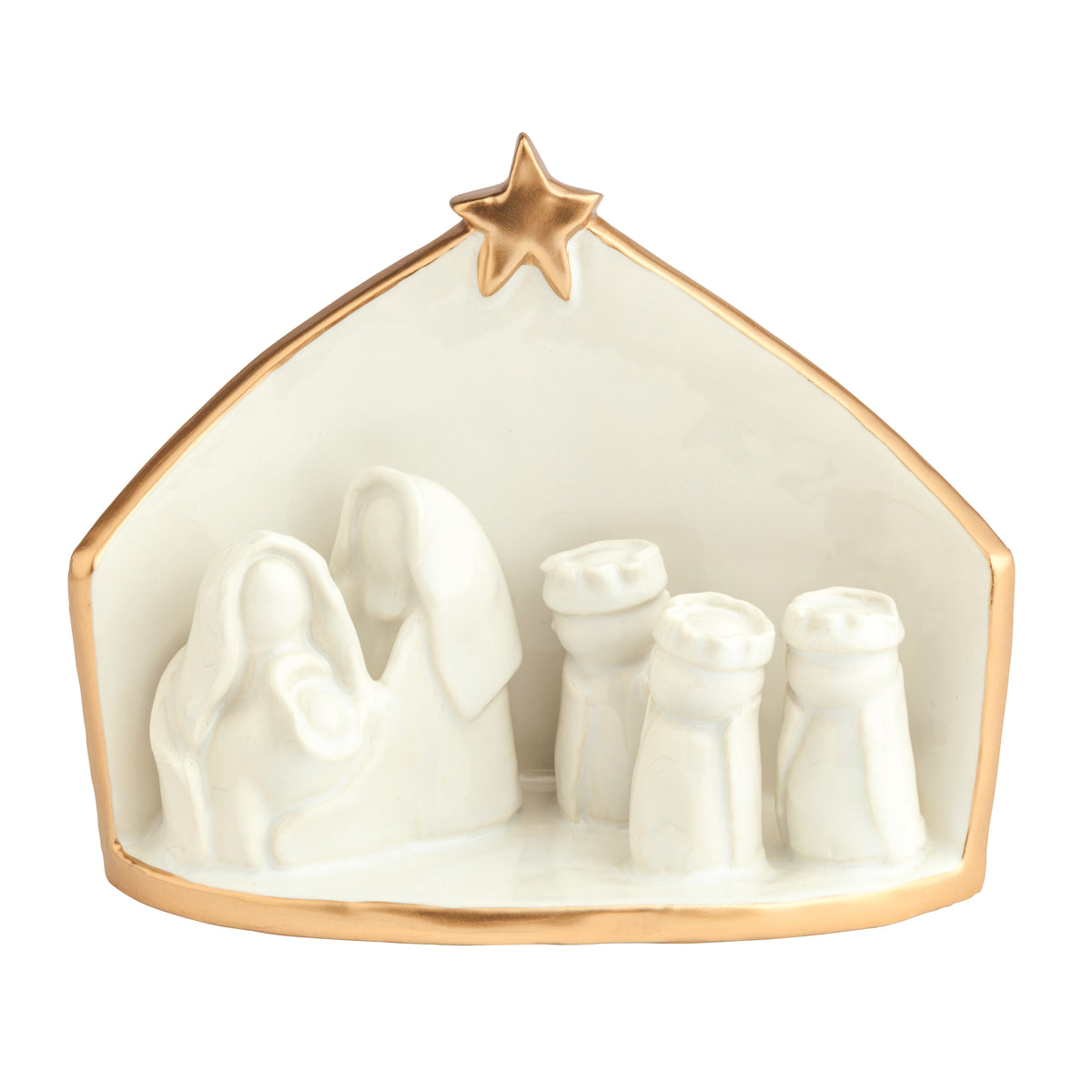 Gold Edge Nativity Scene