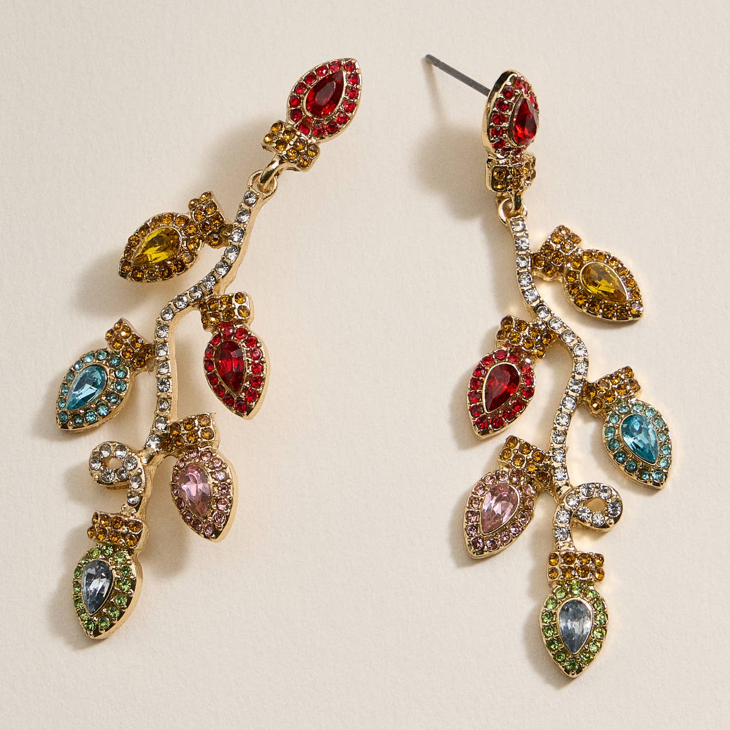 Dangling Christmas Lights Earrings