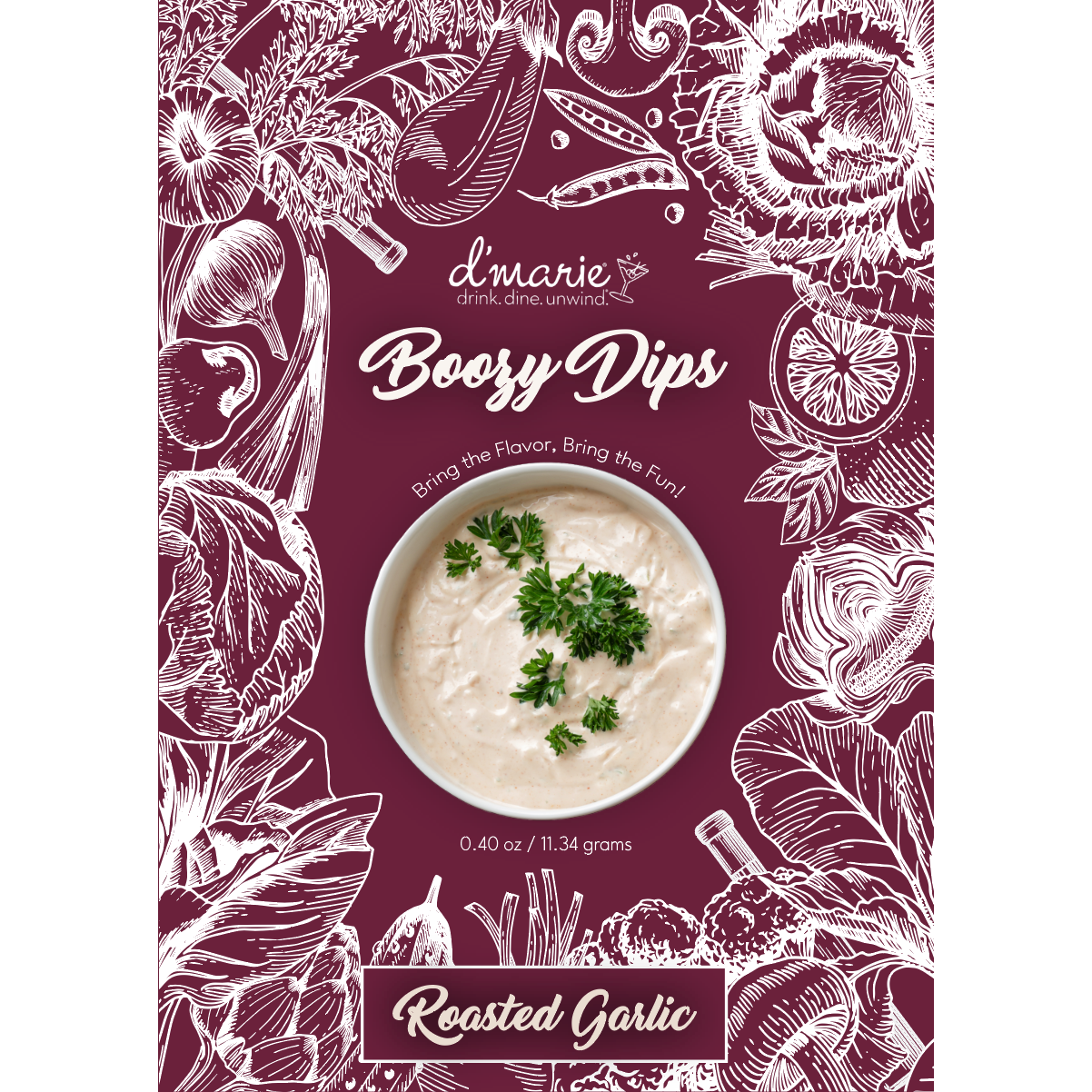 Boozy Roasted Garlic Dip