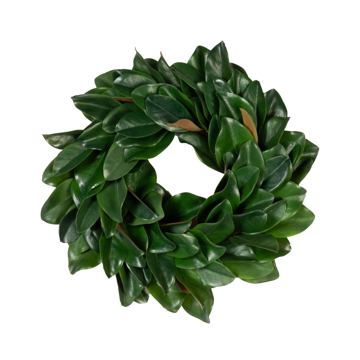 Round 27 inch faux magnolia leaf wreath