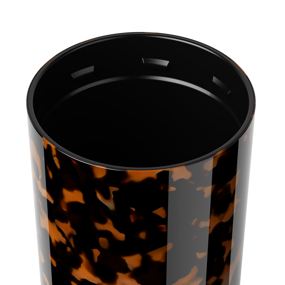 Inside view of a tortoiseshell BrüMate tumbler