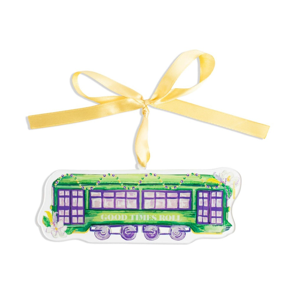 Mardi Streetcar Acrylic Ornament