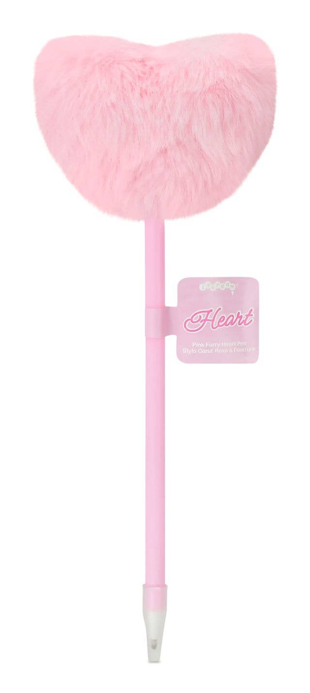 Pink Furry Heart Pen