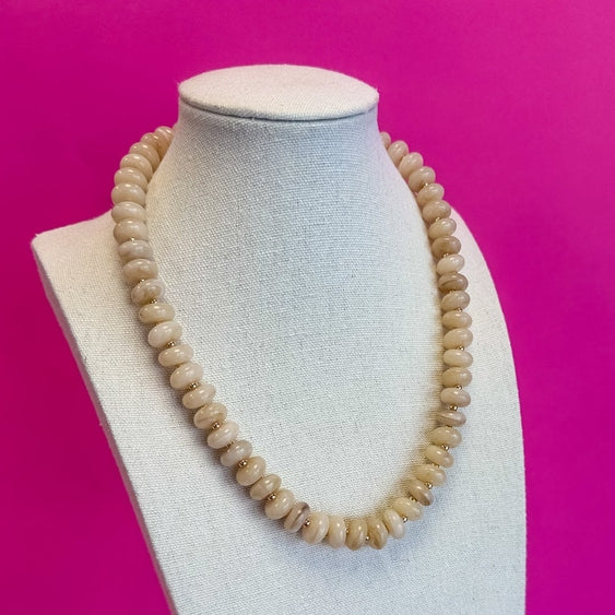 Tan Layering Bead Necklace