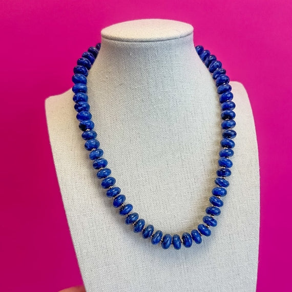 Navy Layering Bead Necklace