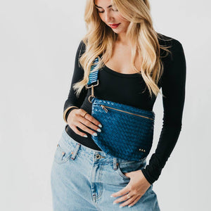 Denim Blue - Westlyn Woven Bum Bag