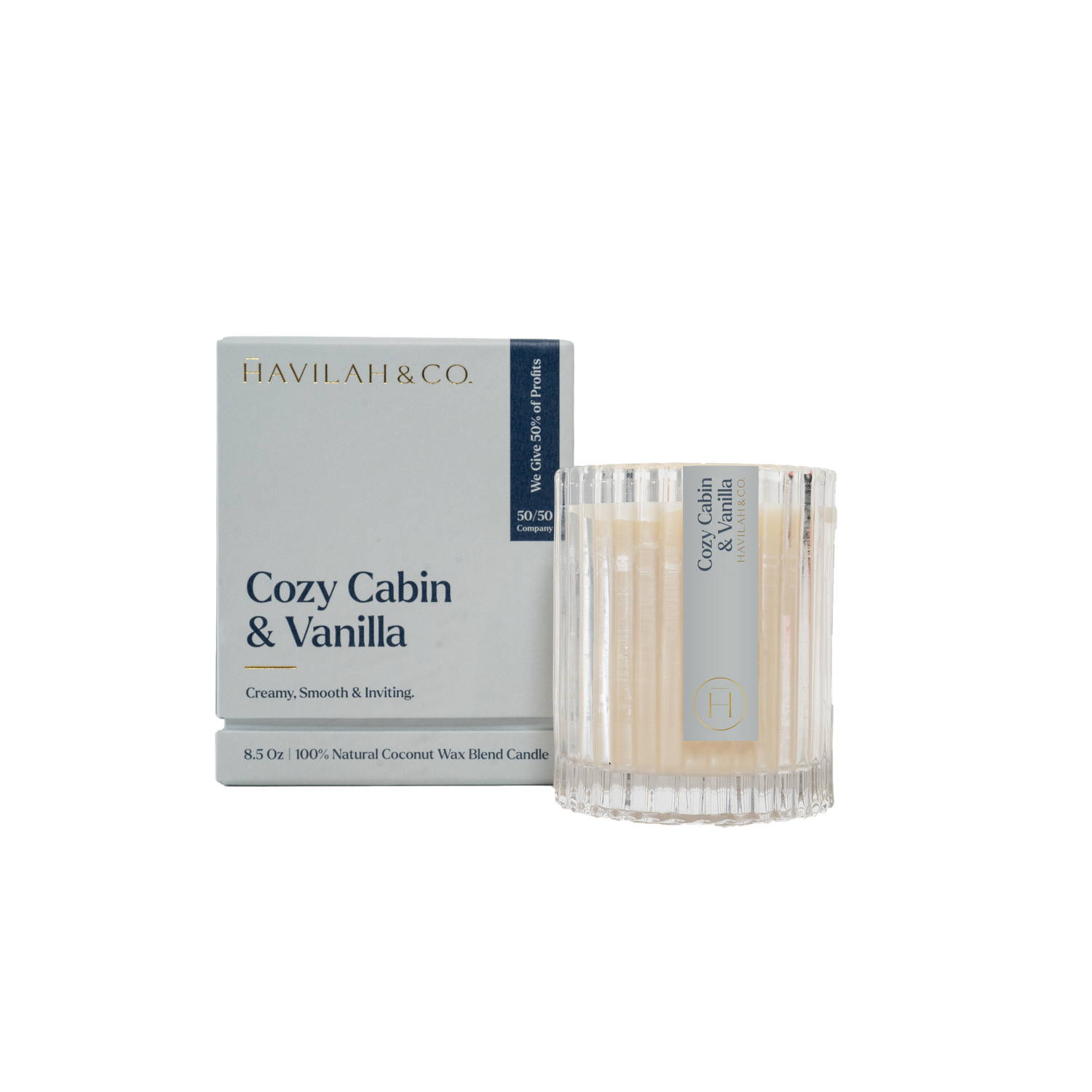 Cozy Cabin & Vanilla Candle 8.5 Oz