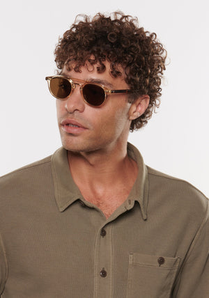 Markle Eyewear- Champagne + Rue Tortoise 18K Polarized