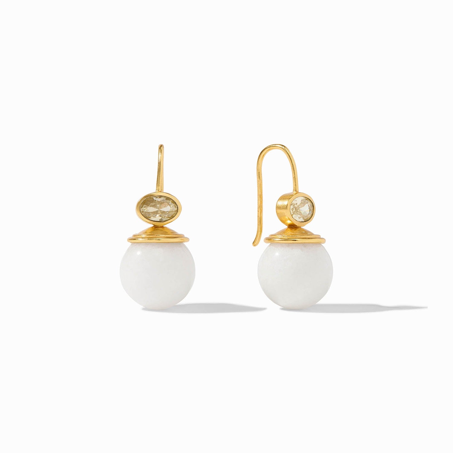 Portofino Demi Earring / White Jade