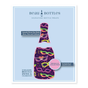 Mardi Masquerade Bottle Wrap - Prosecco Collection