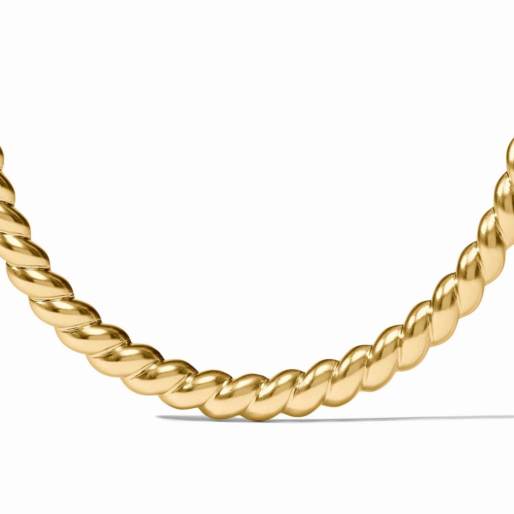 Gold twisted rope chain necklace