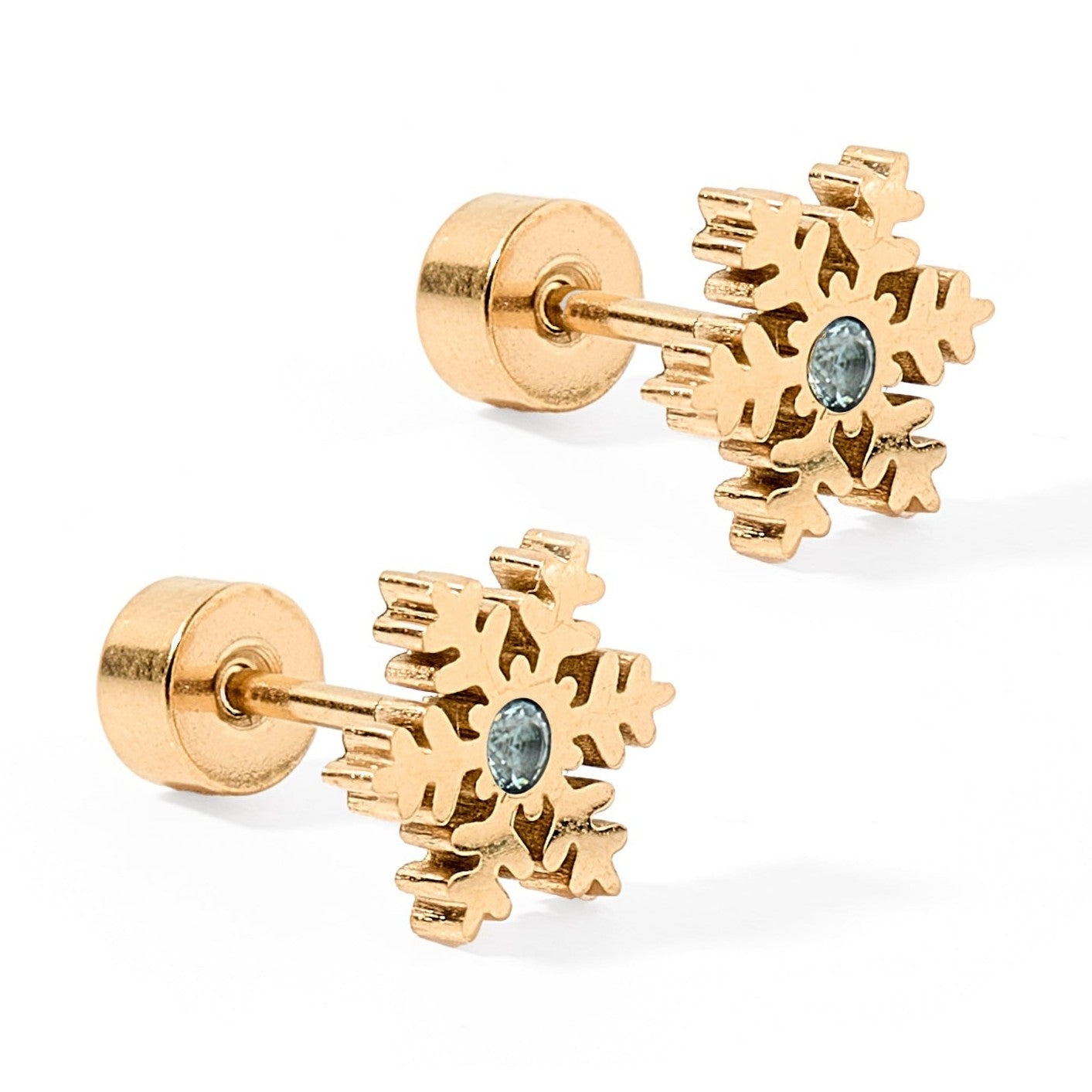 Screwback Stud - Snowflake