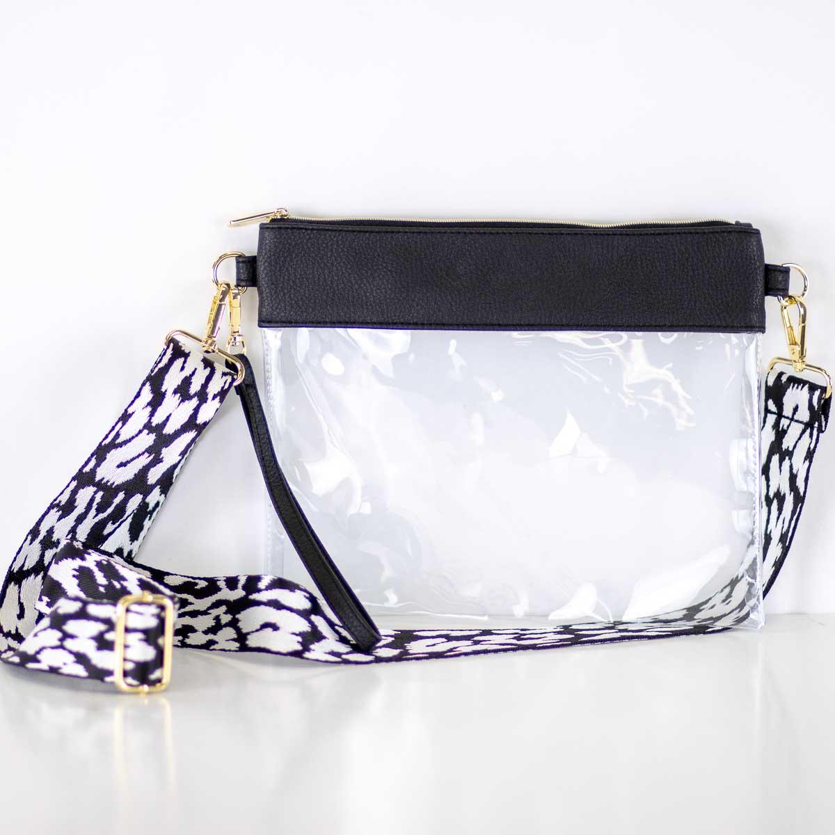 Michelle Clear Crossbody - Black