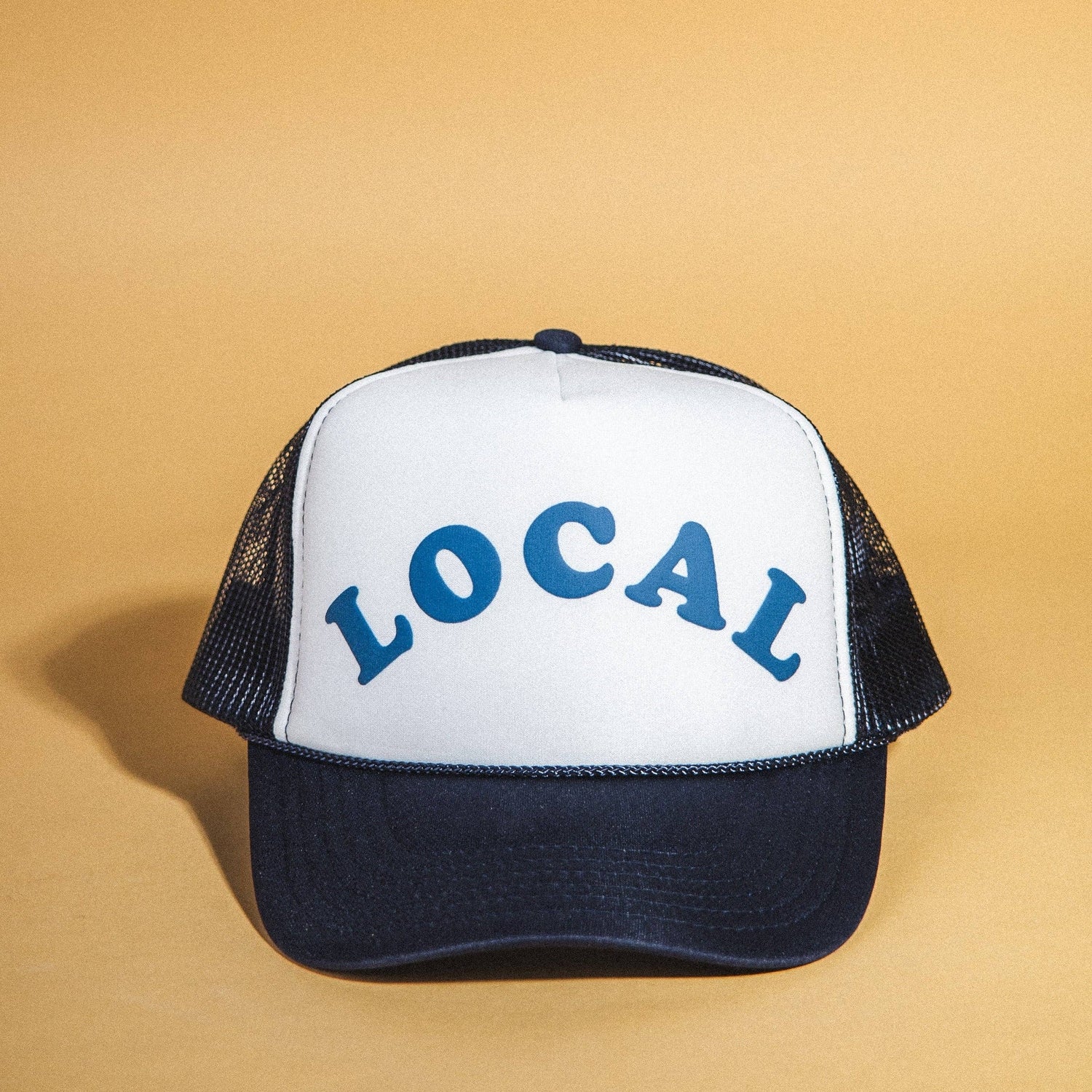 White & Blue "LOCAL" Trucker