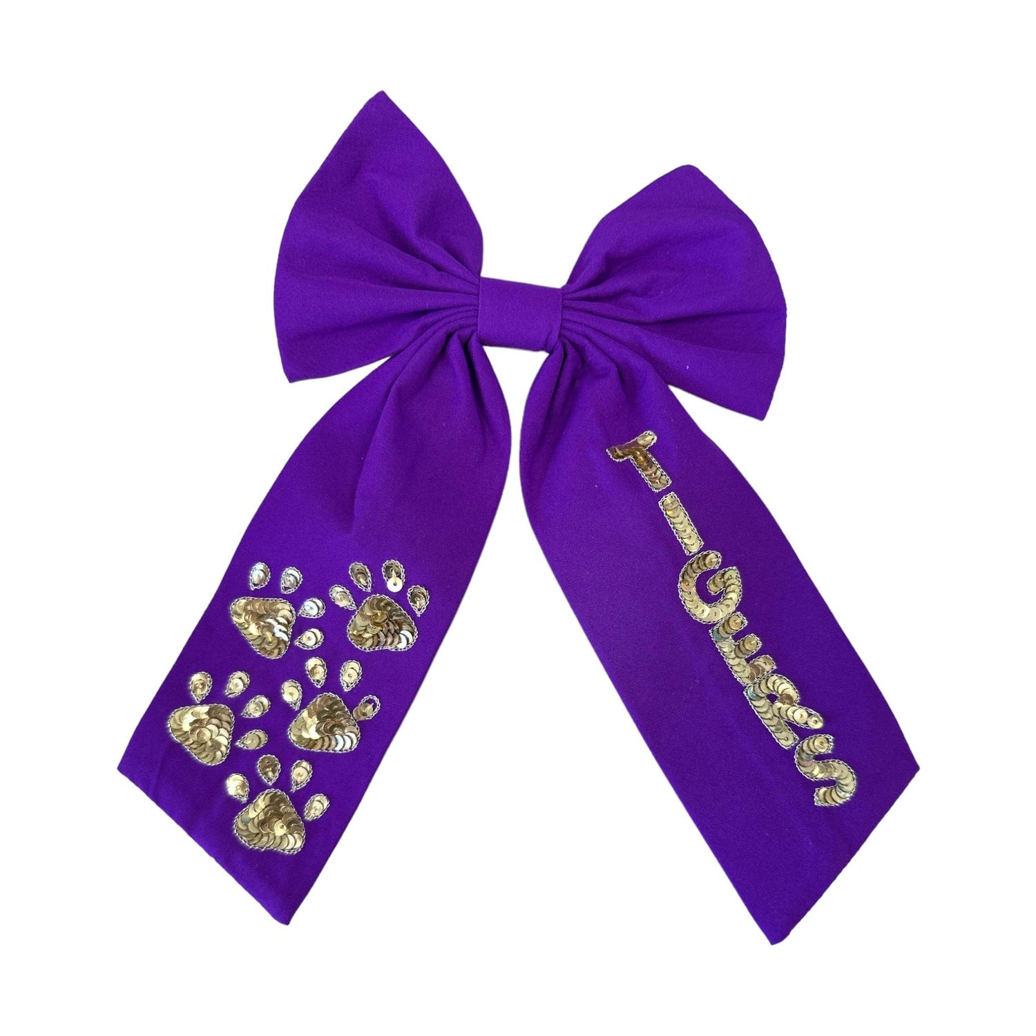 Game Day Bow - Tigers - Sequin Bow