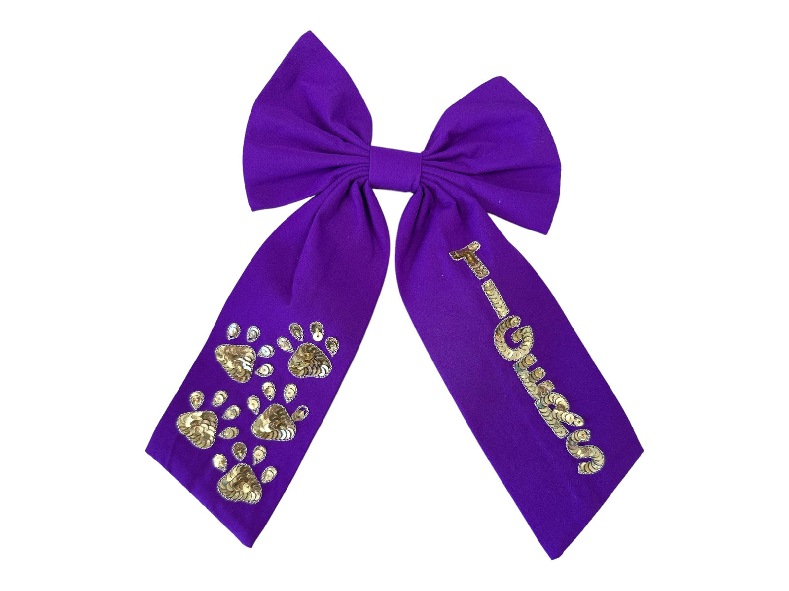 Game Day Bow - Tigers - Sequin Bow