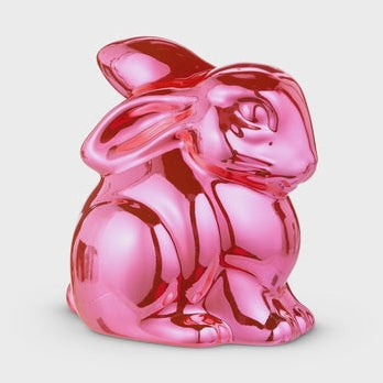 8" Metallic Pink Balloon Bunny
