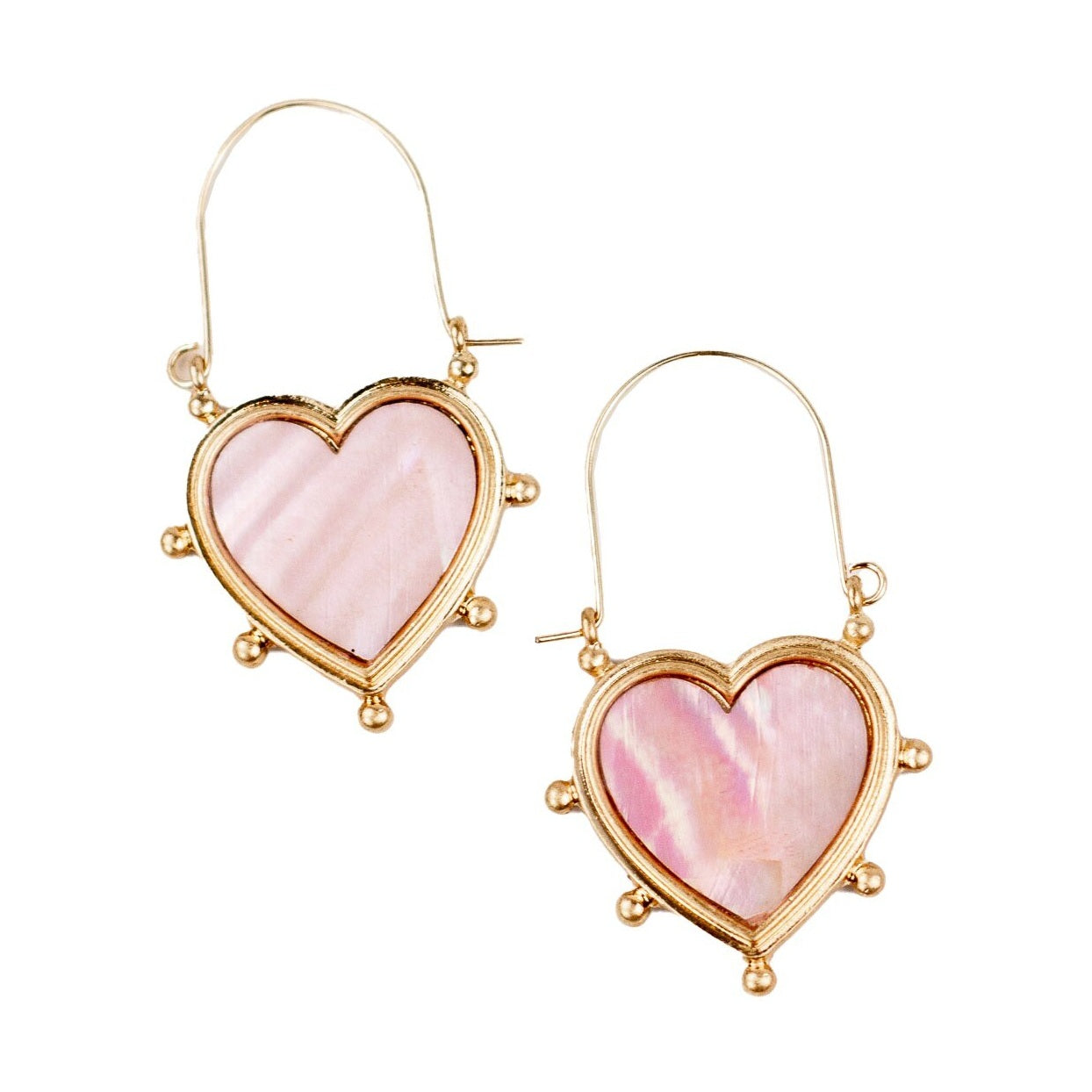 Alma Heart Earrings in Pink FINAL SALE