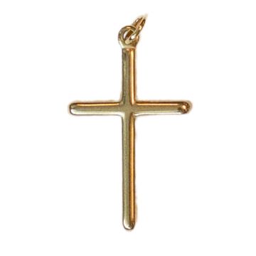 Gold Large Simple Cross Charm