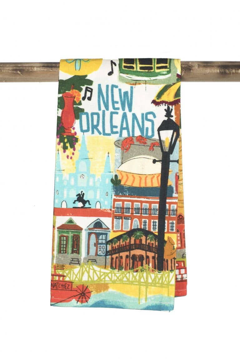 Nola Collage Tea Towel