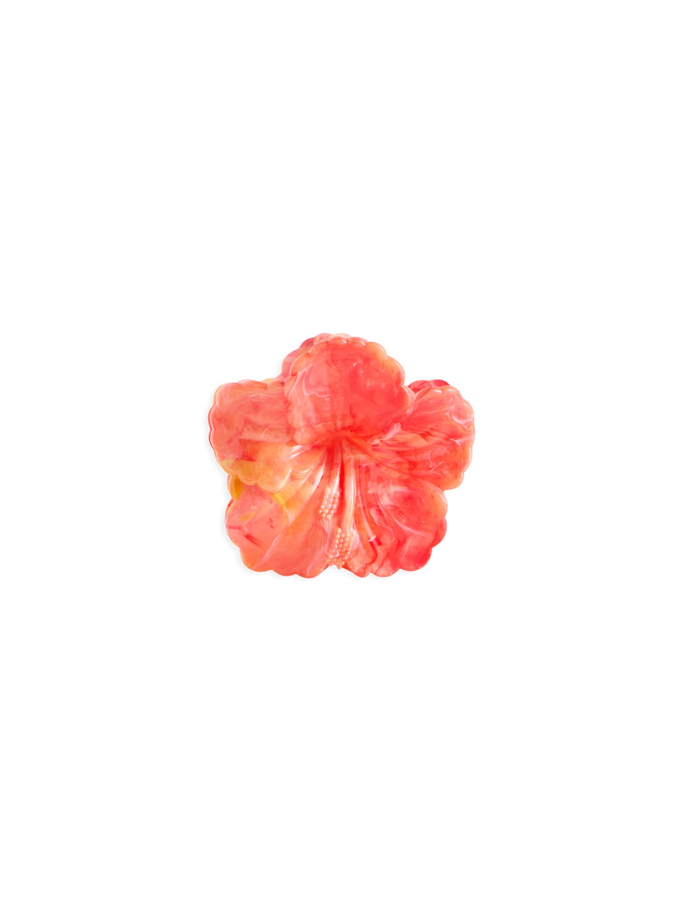 Hibiscus Claw Clip - Orange