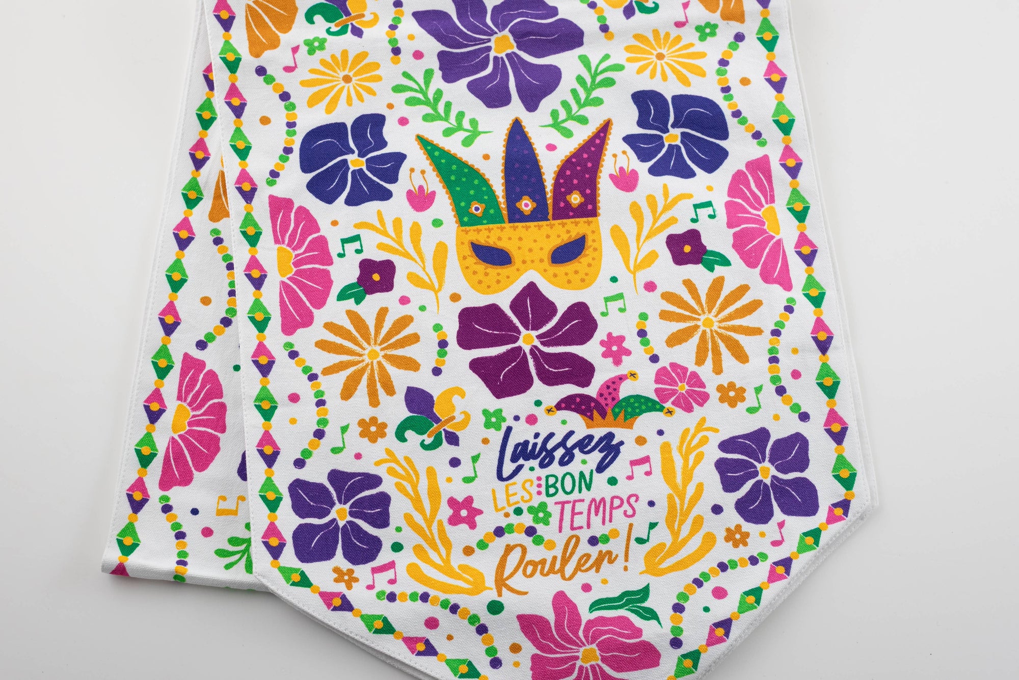 Mardi Gras Flowers Runner
