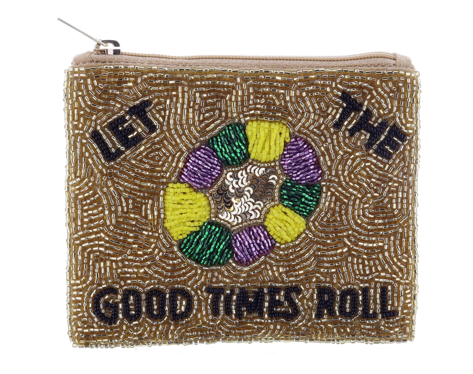 Bead Coin Purse- "Let the Good Times Roll"