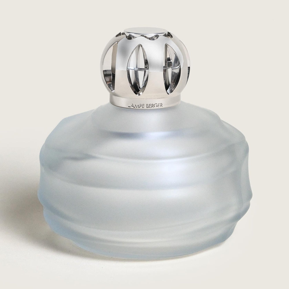 Frosted glass fragrance lamp with a clear stopper