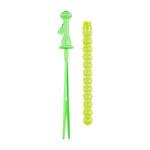 Yellow bubble wand on a white background