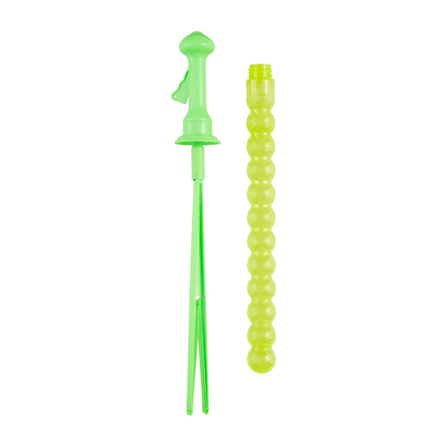 Yellow bubble wand on a white background