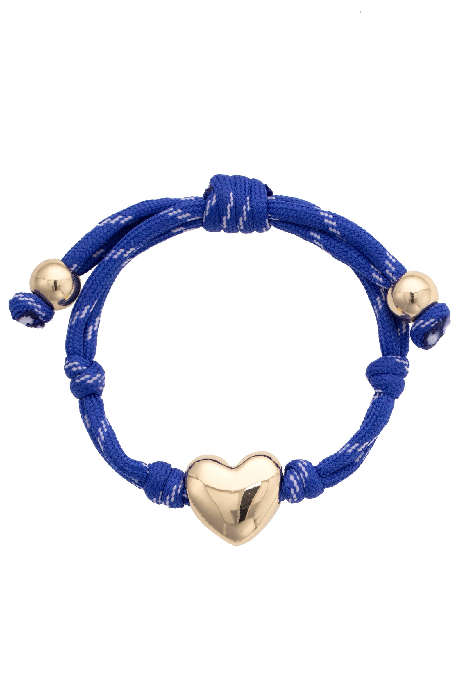 Puffy Heart Paracord Bracelet - Blue
