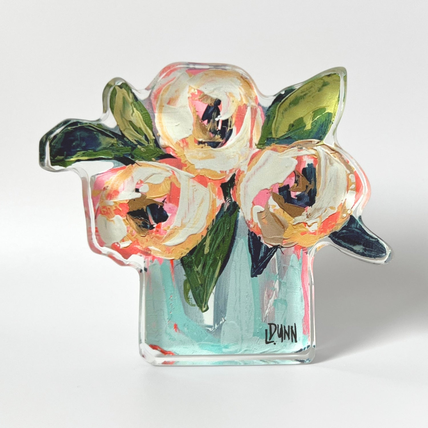 Bloom Block Pink/ White Peonies LG