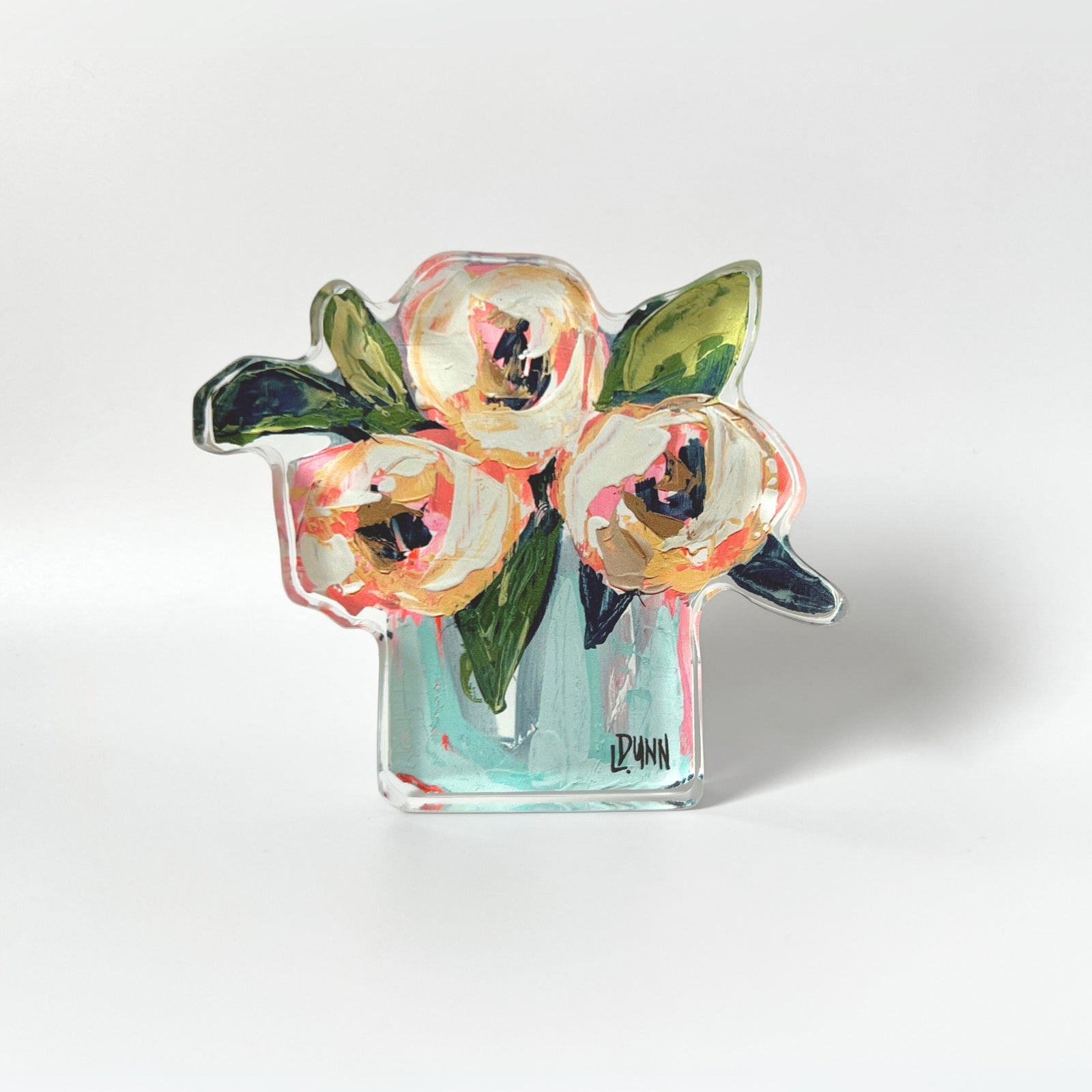 Bloom Block Pink/ White Peonies LG