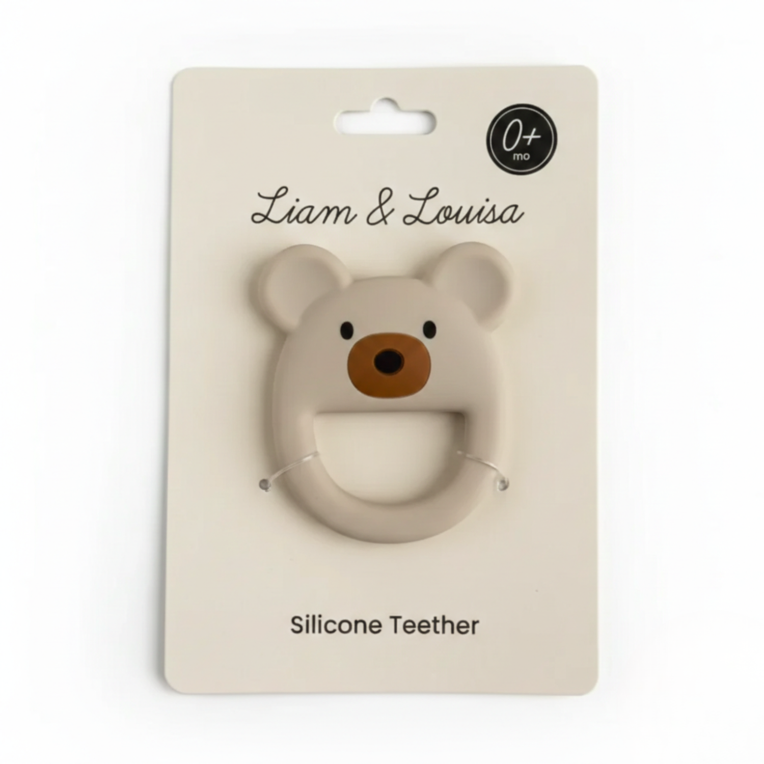 Beige Bear Baby Teether - Gender Neutral