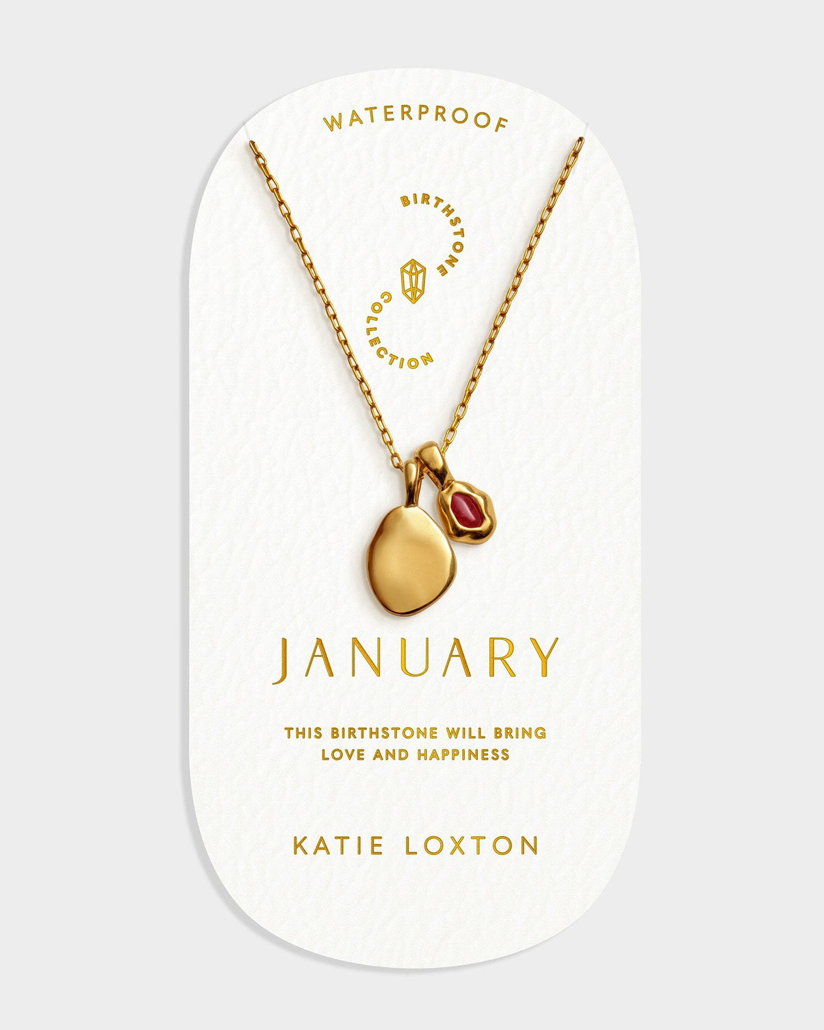 Birthstone Necklace - January - Garnet