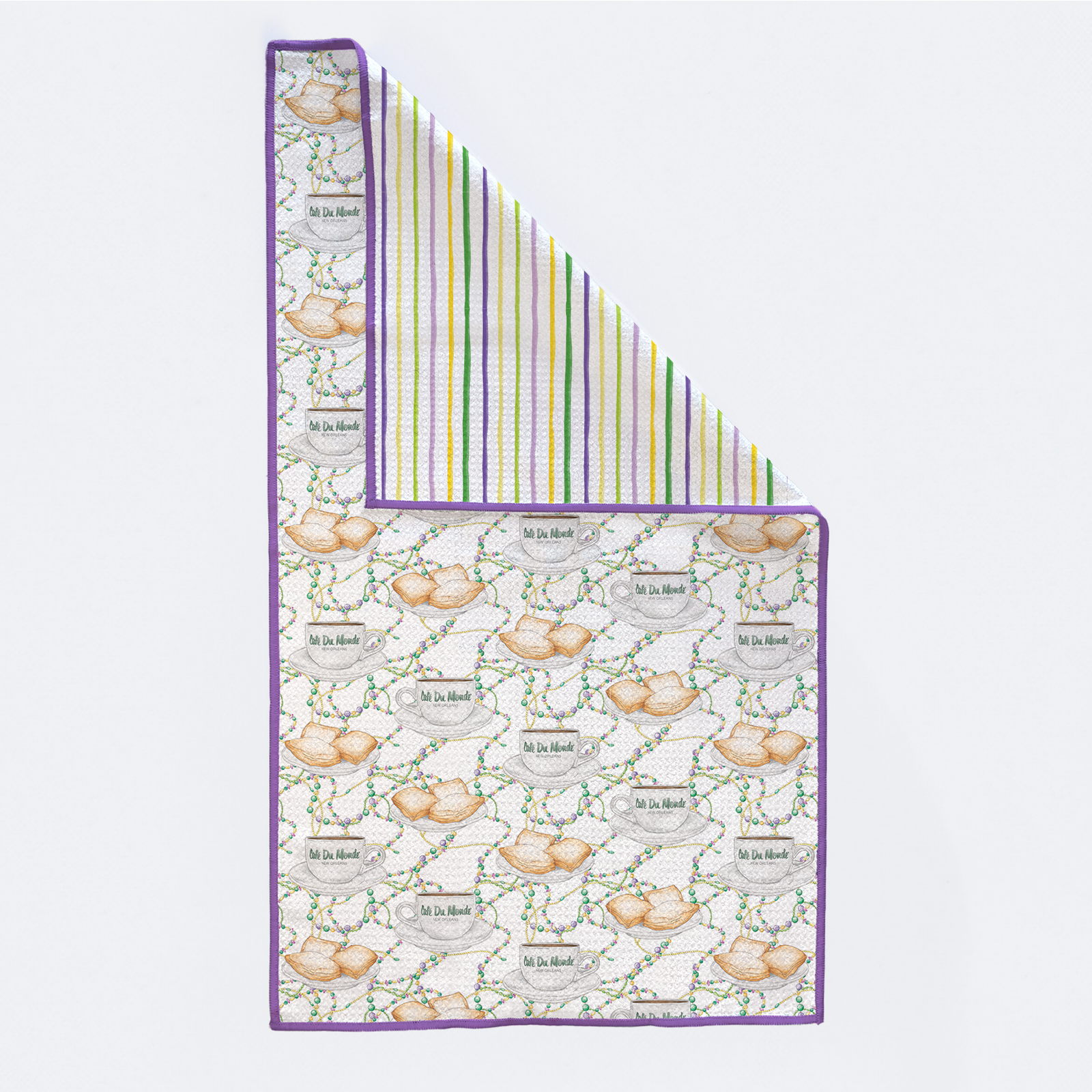 Beads & Beignets Kitchen Towel