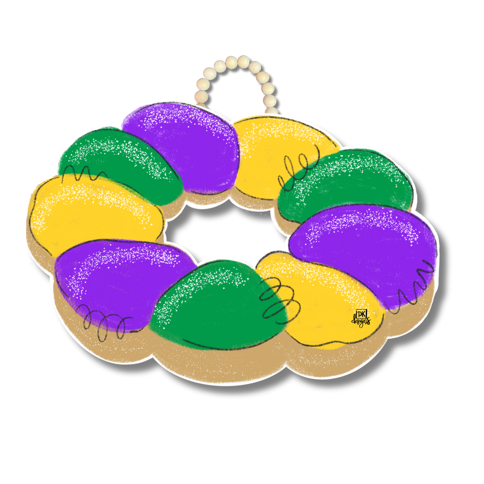 King Cake Door Hanger