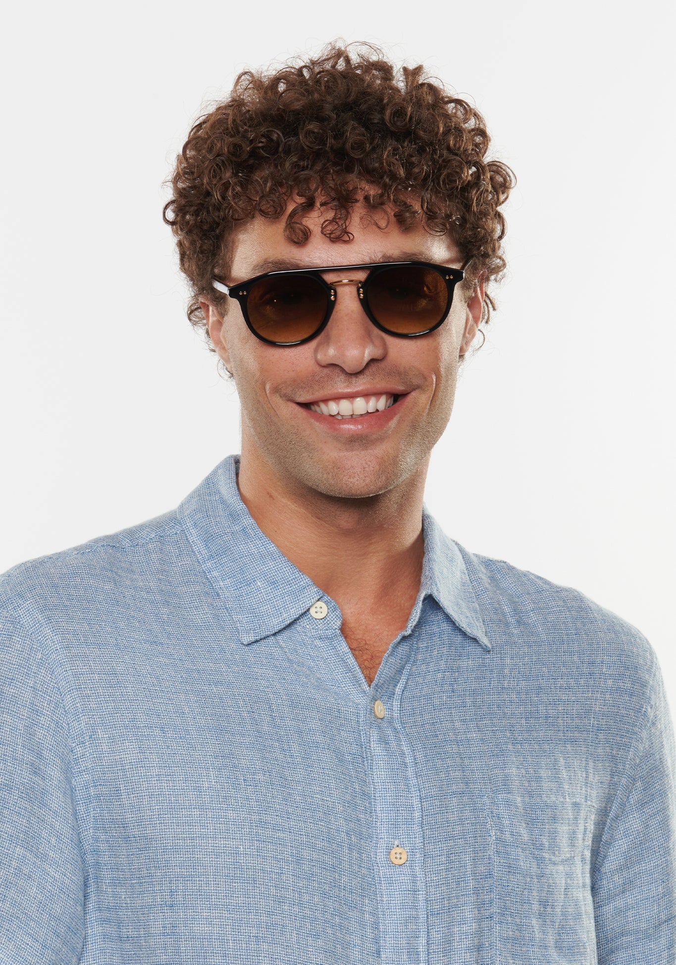 Markle Eyewear- Black + Black Tea 18K
