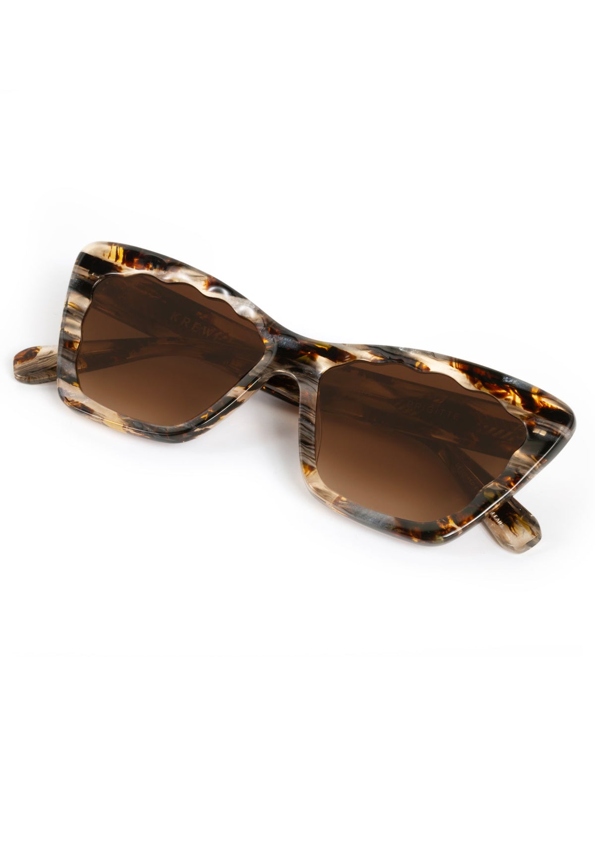Tortoiseshell cat-eye sunglasses, folded