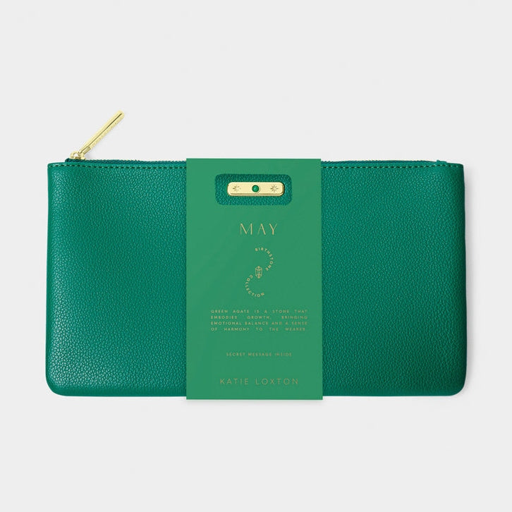 Birthstone Pouch - May - Deep Green