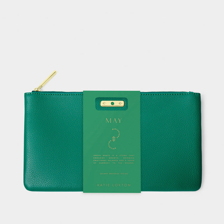 Birthstone Pouch - May - Deep Green